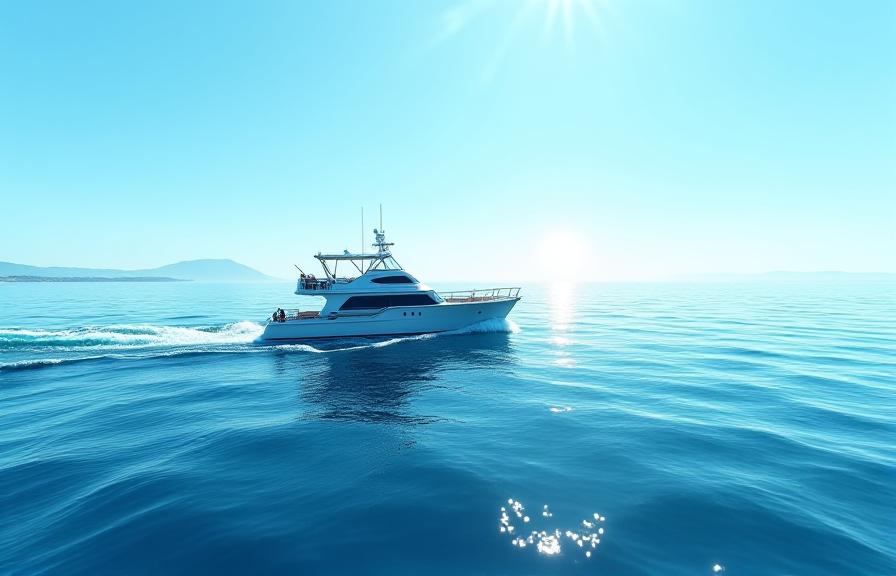 Bateau de pêche naviguant au large du Sénégal
